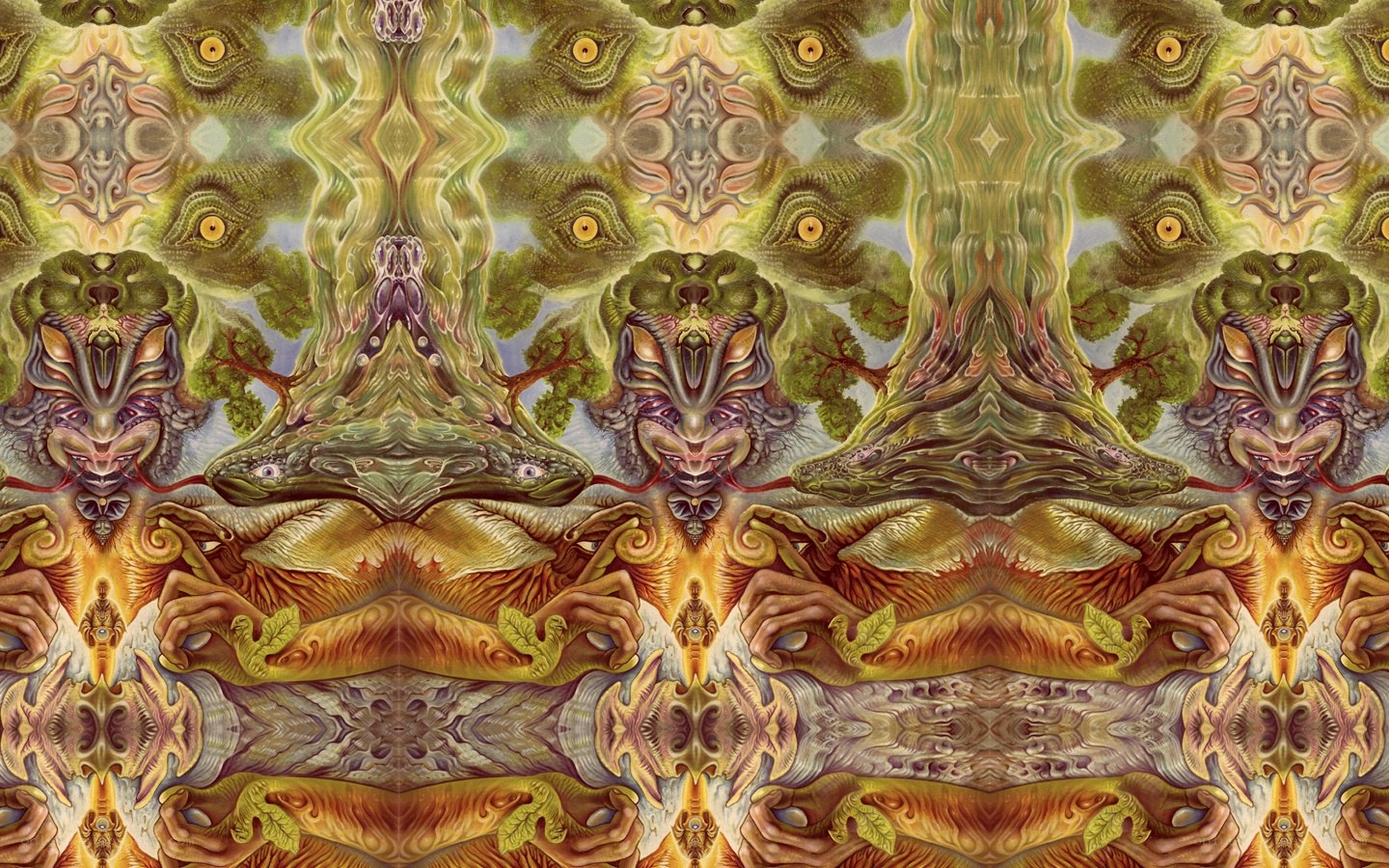 surreal symmetrical fantasy art