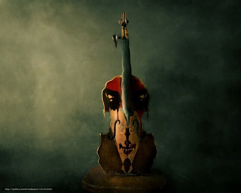 Surreal violin sculpture
