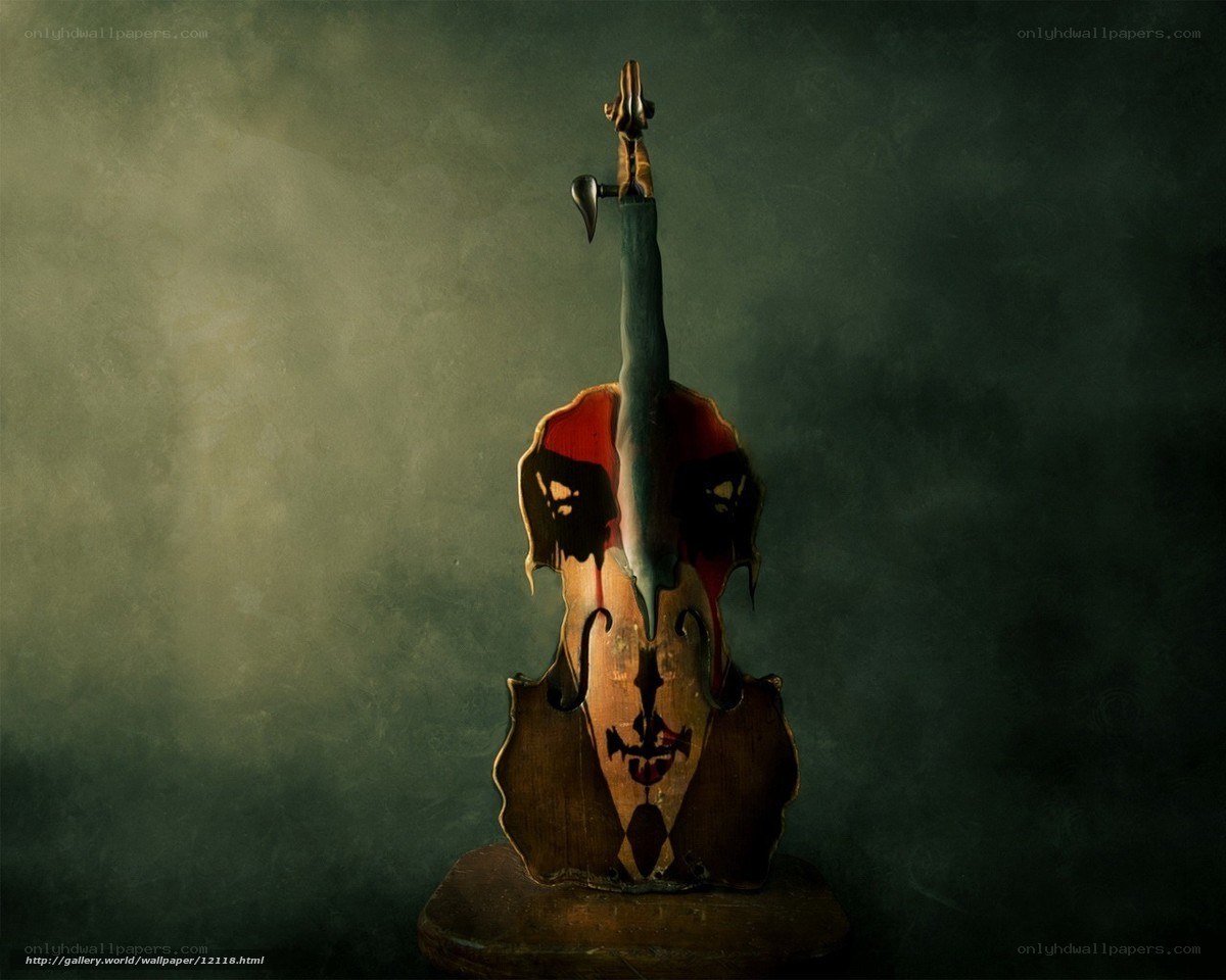 Surreal violin sculpture