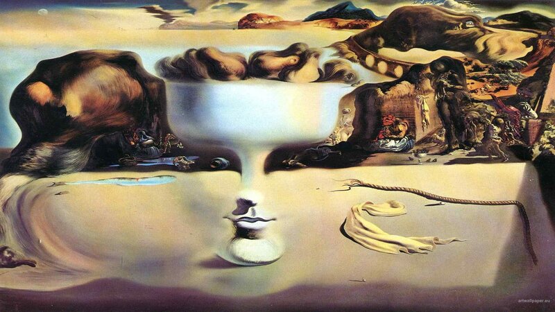 Surrealist Landscape Painting — Brown, Dreamlike