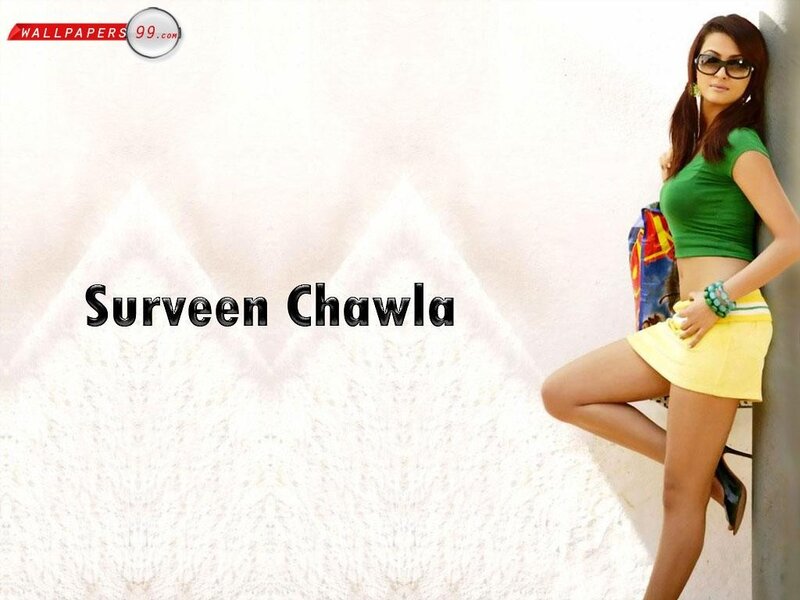 Surveen Chawla in green and yellow