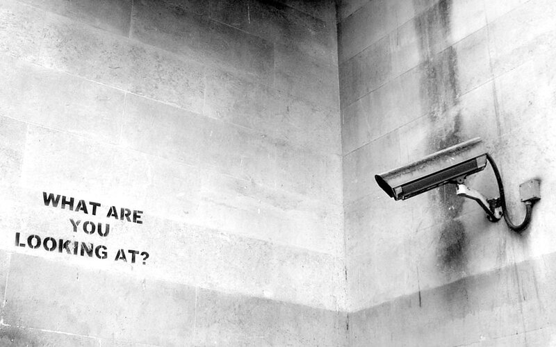 Surveillance camera with text