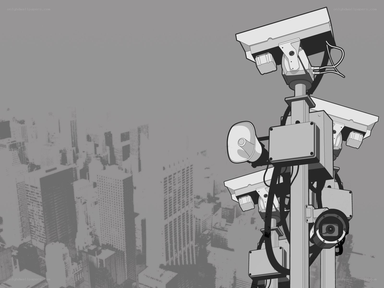 surveillance cameras in city