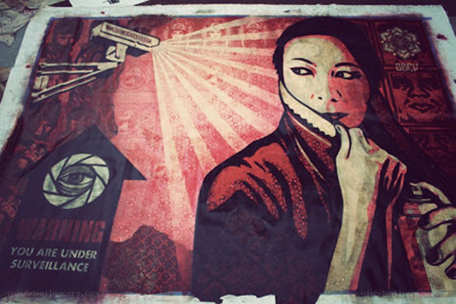 Surveillance Warning Art
