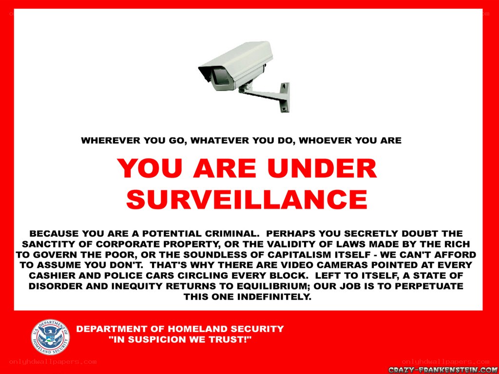 Surveillance warning poster