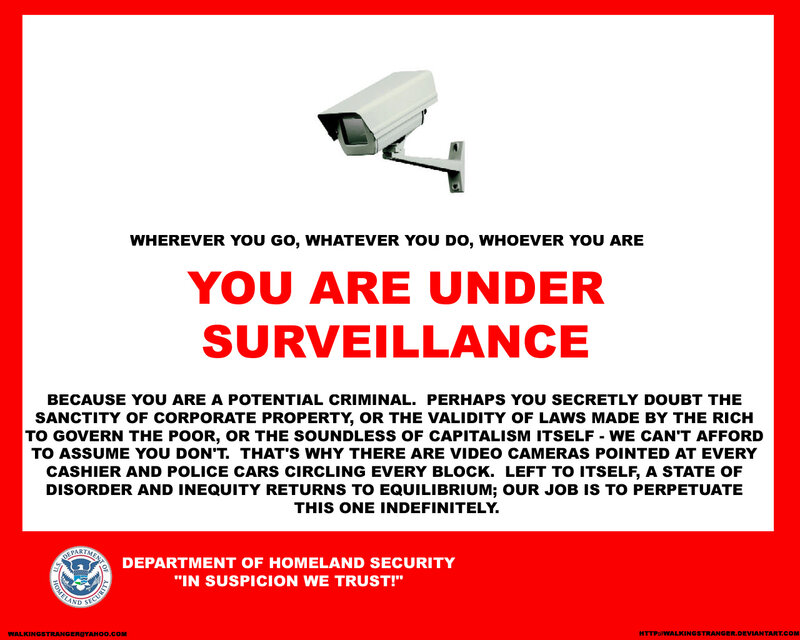 surveillance warning poster