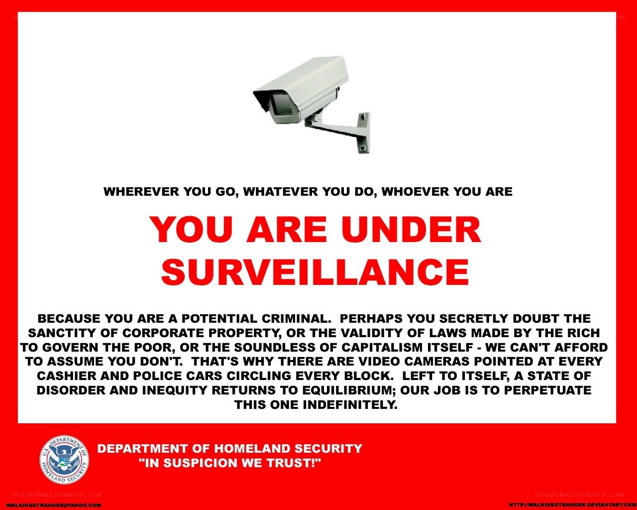 surveillance warning poster