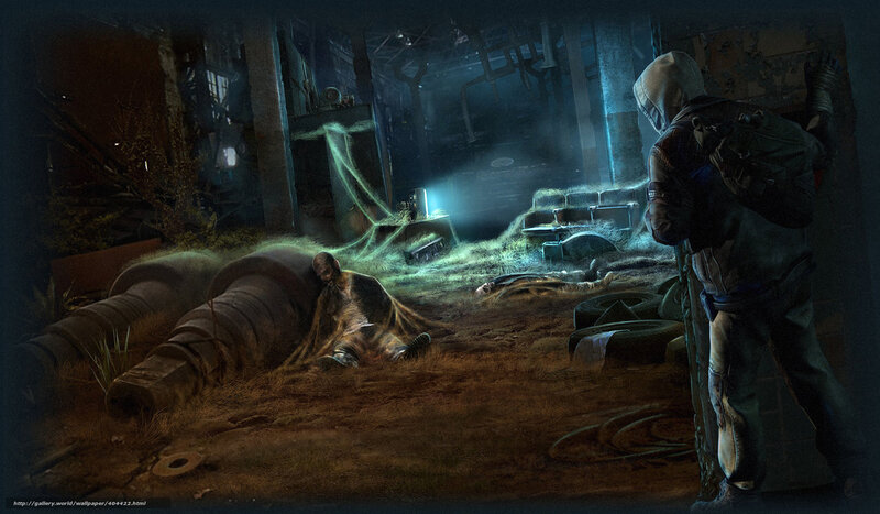 Survivor in a ruined factory