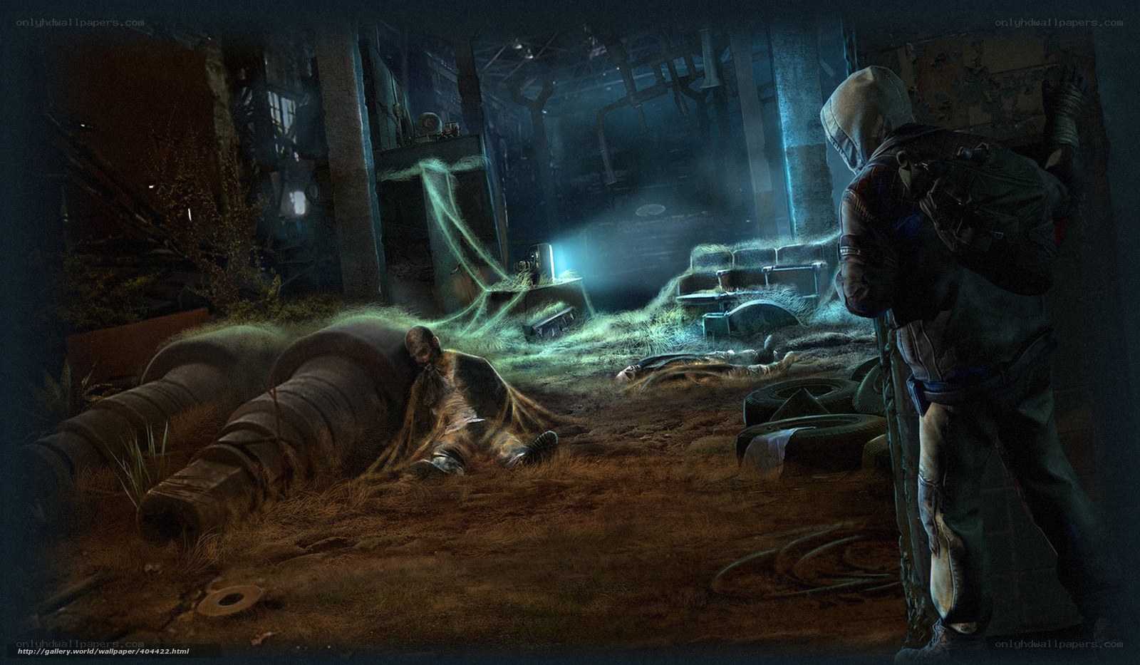 Survivor in a ruined factory