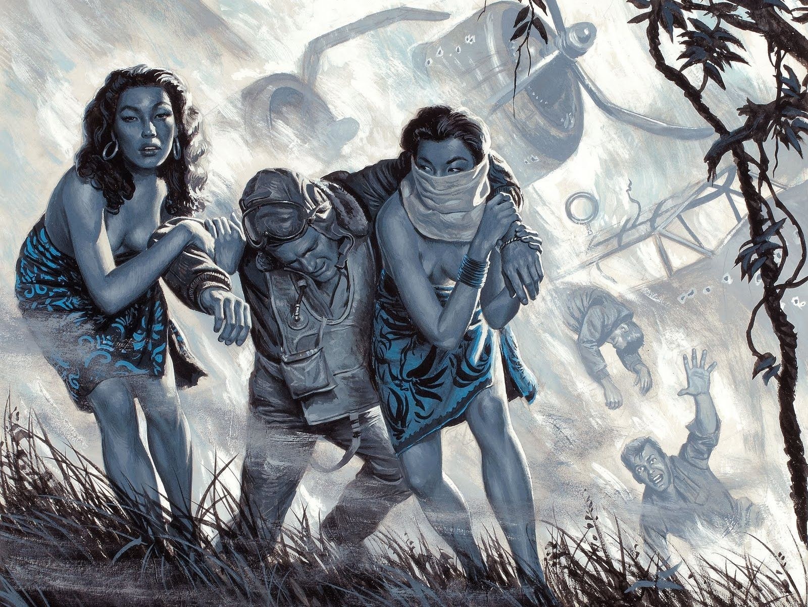 Survivors after plane crash