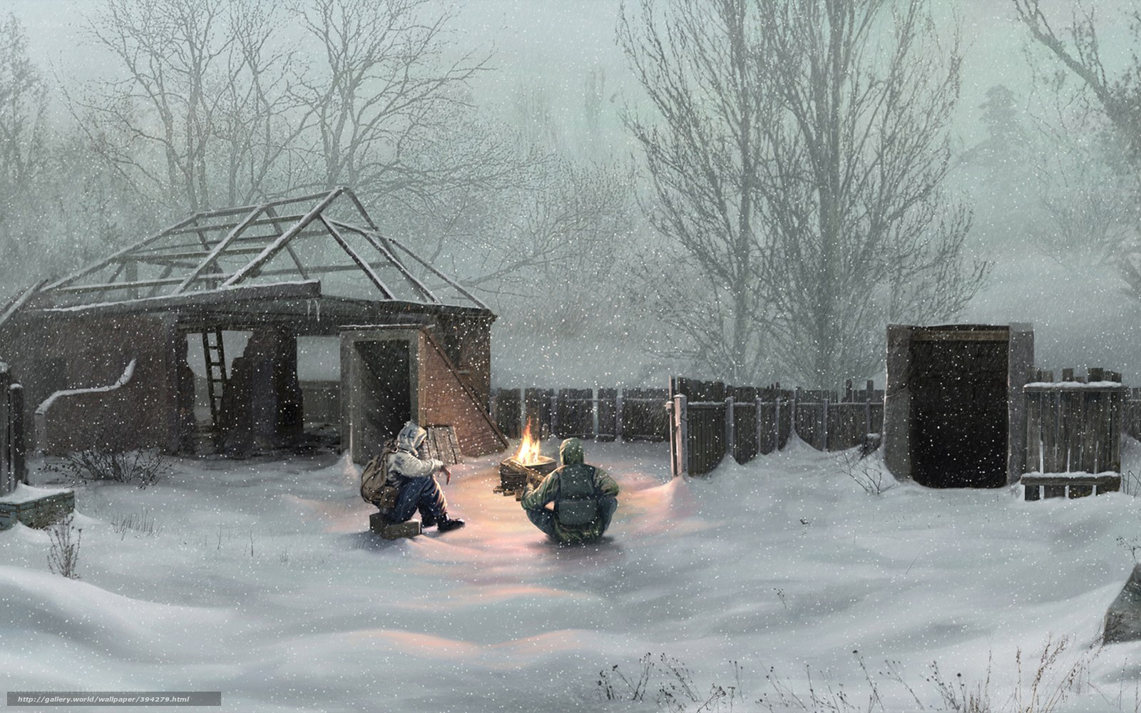 Survivors in a snowy wasteland