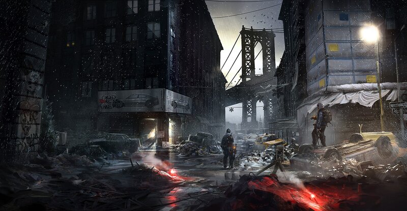 Survivors in Ruined City — Black