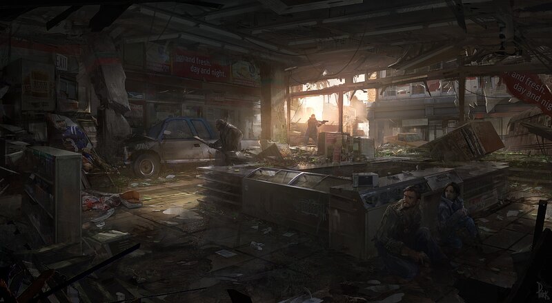 Survivors in Ruined Store