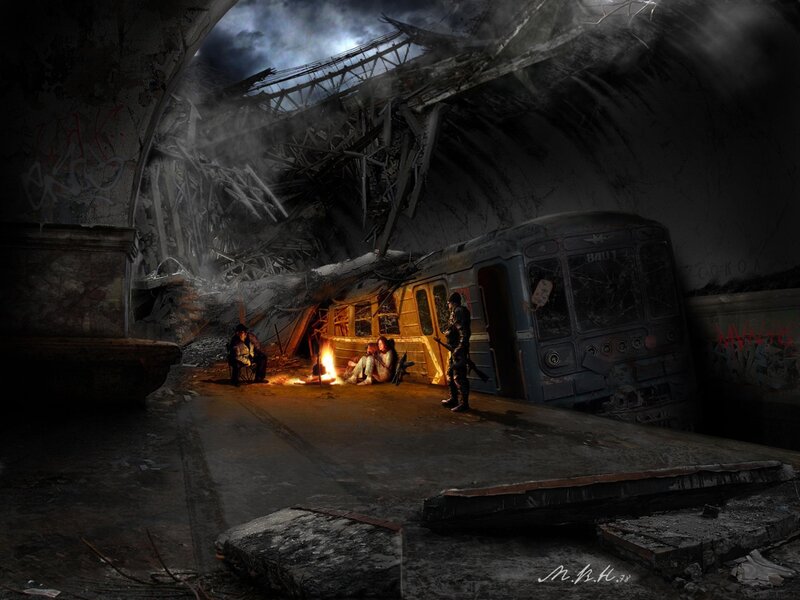 Survivors in Subway Tunnel