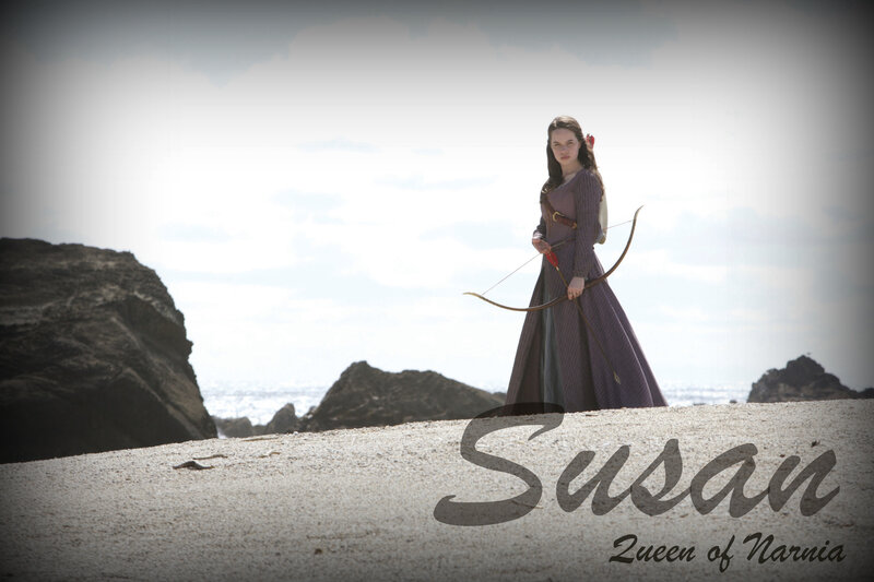 Susan Pevensie on a beach
