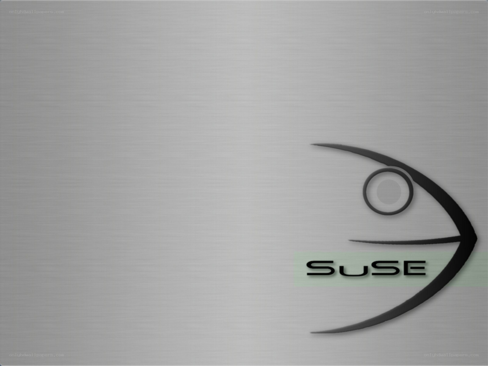 SUSE logo on brushed metal