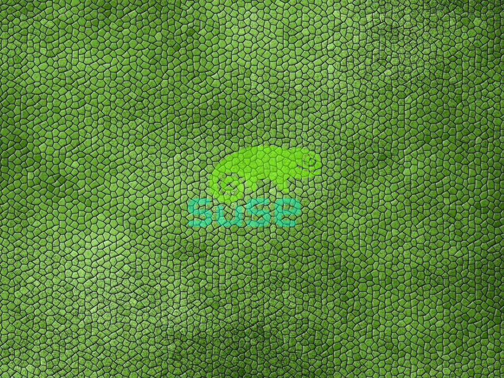SUSE logo on green texture