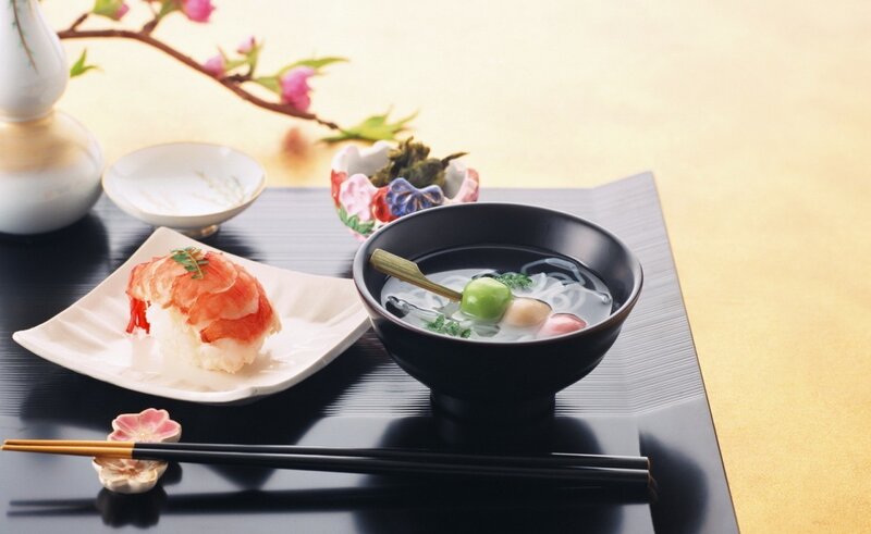 Sushi and Miso Soup