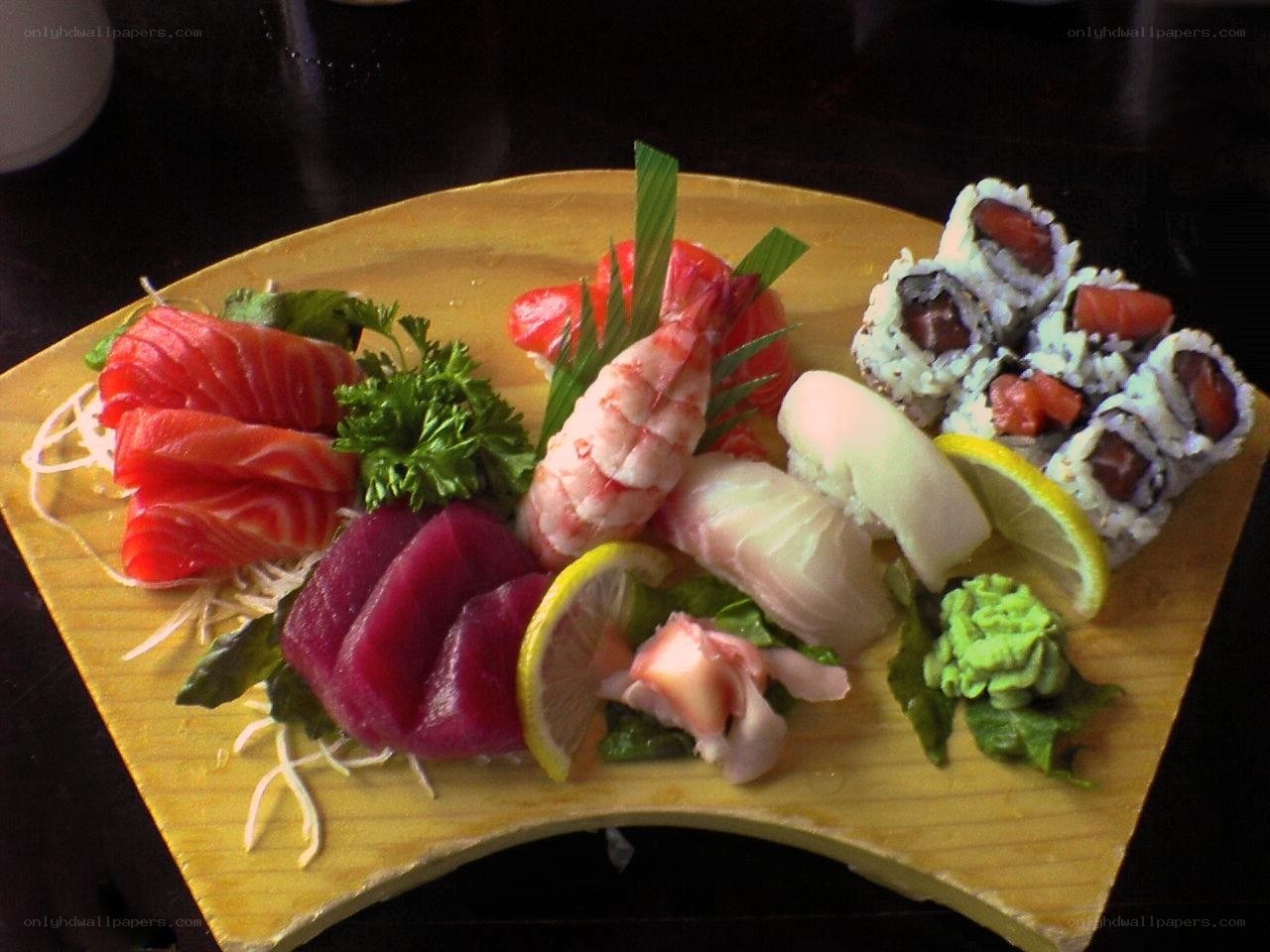 sushi and sashimi platter