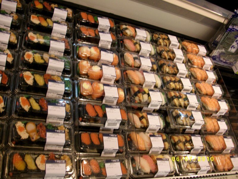 Sushi in Plastic Containers