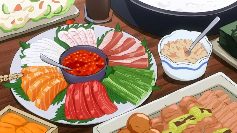 Sushi Platter on Table — White