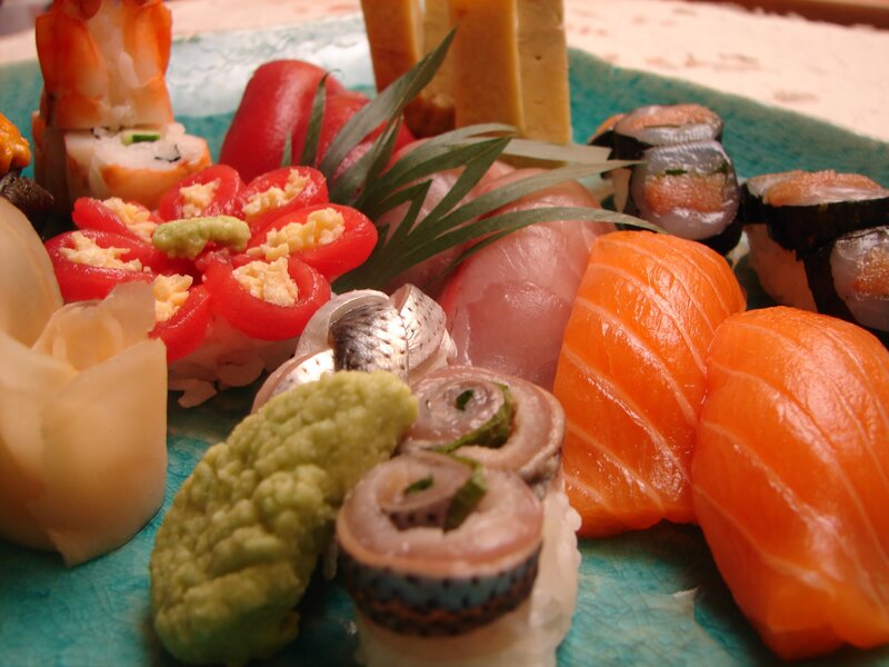 Sushi Platter — Orange, Appetizing, Photograph