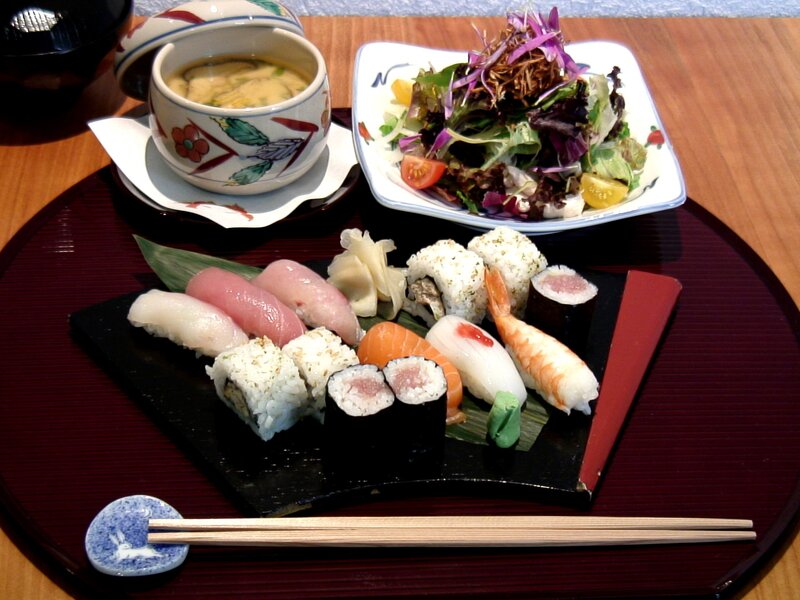 Sushi Platter with Salad