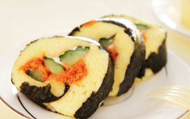 Sushi Roll Cake Slices