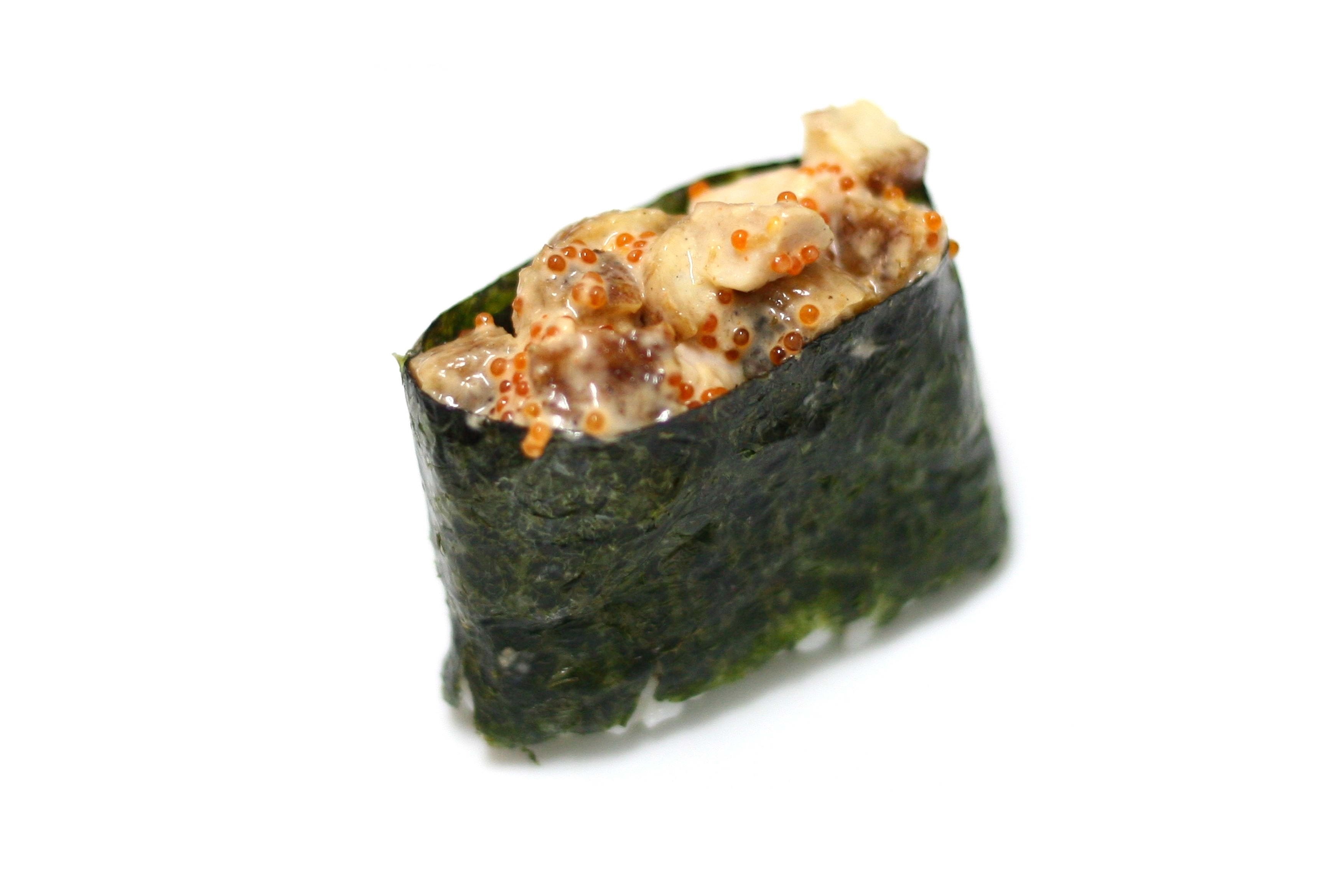 sushi roll with fish and roe