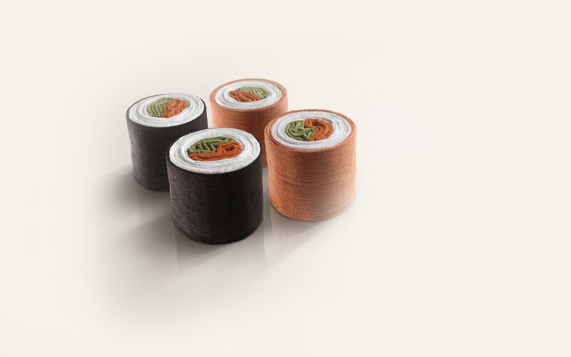 sushi rolls made of felt
