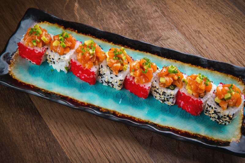 Sushi Rolls on Platter