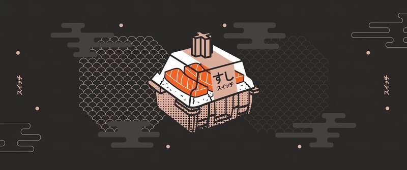 Sushi-shaped Keyboard Switch — Black