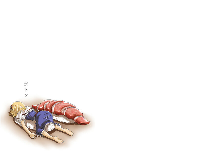 Sushi-themed character illustration