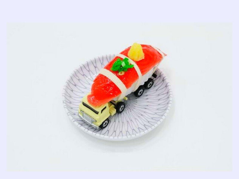 sushi truck on a plate