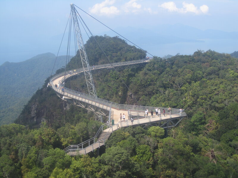 Suspended Bridge in Forest — Green