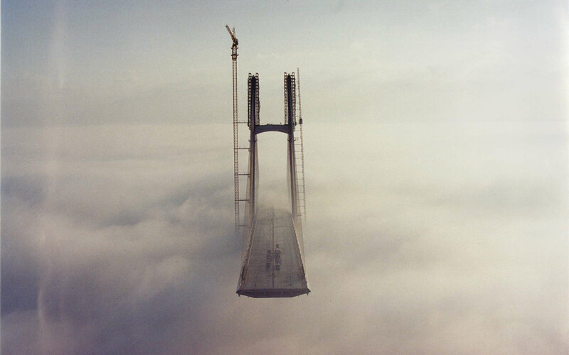Suspended Bridge under Construction