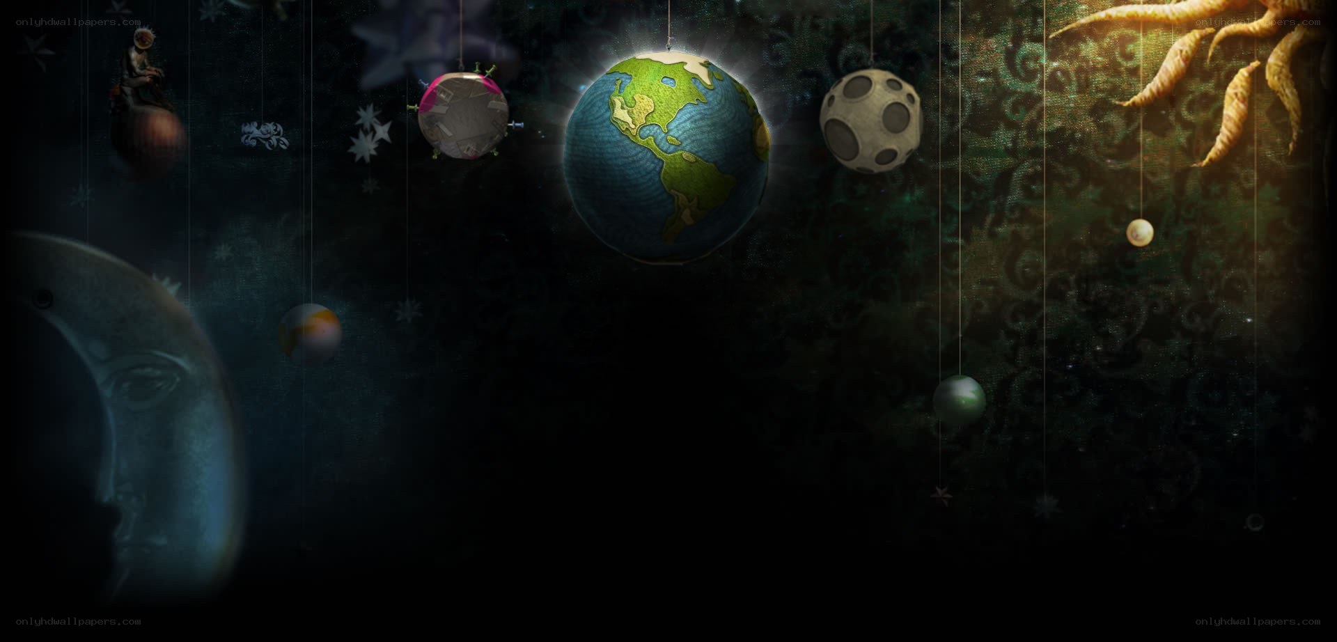 suspended celestial bodies