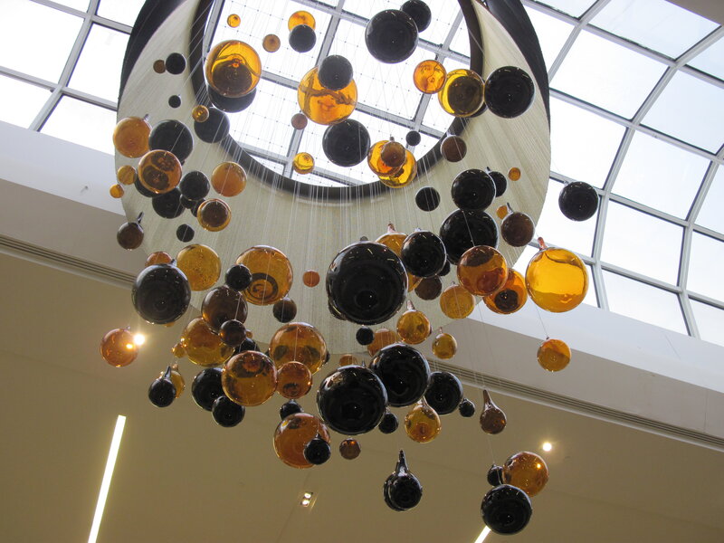 Suspended Glass Orbs