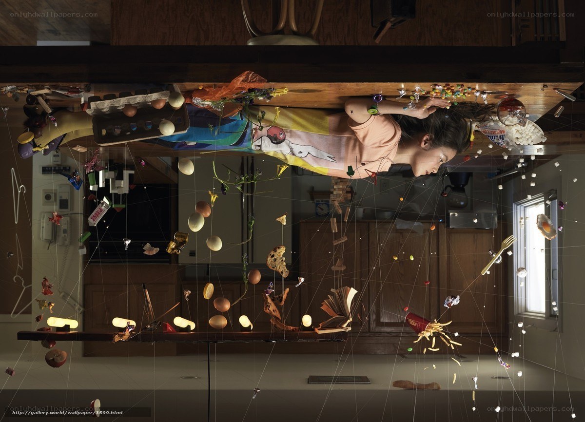Suspended kitchen chaos