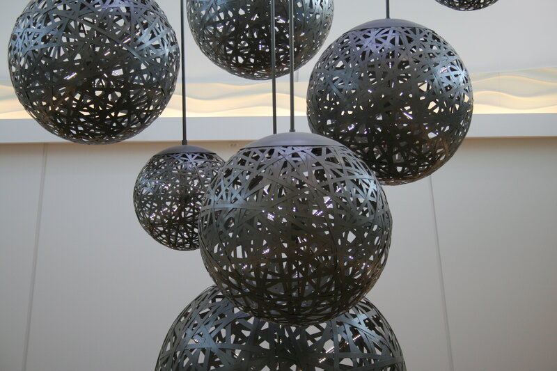 Suspended Metal Spheres — Black