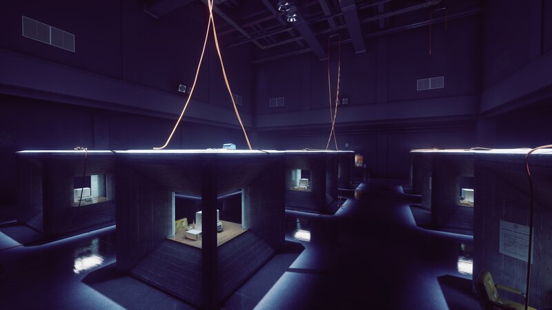 Suspended Platforms in Room