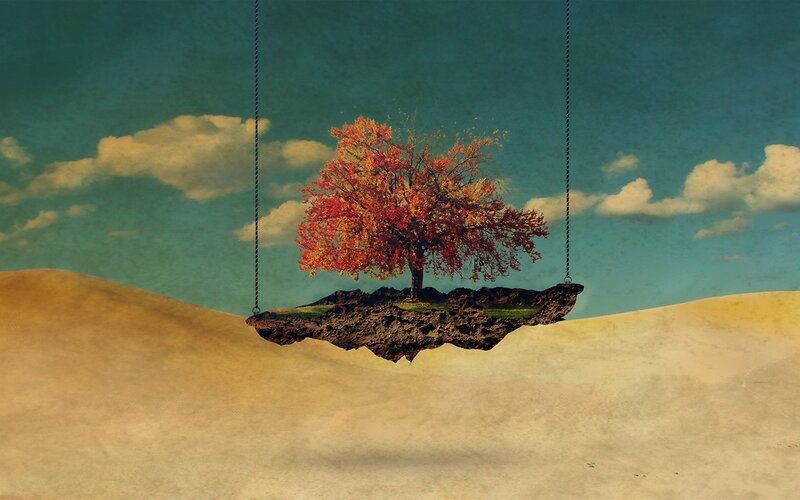 Suspended tree island