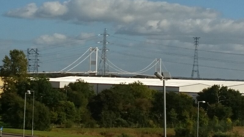 Suspension Bridge — Blue, Overcast
