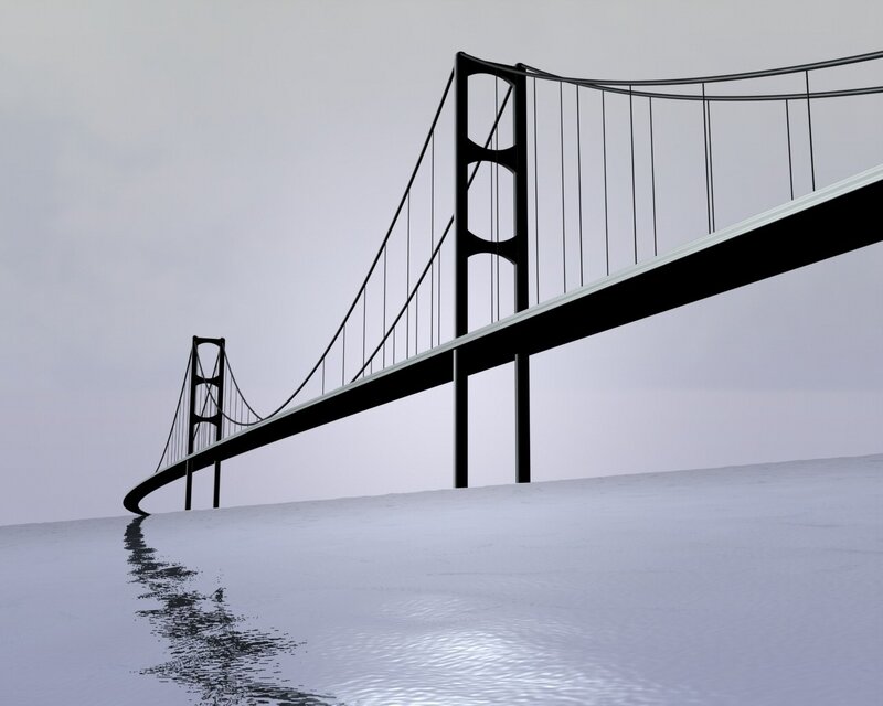 Suspension Bridge — Gray