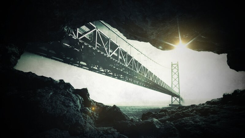 Suspension Bridge in Cave