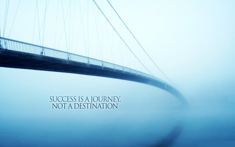 Suspension Bridge in Fog — Serene