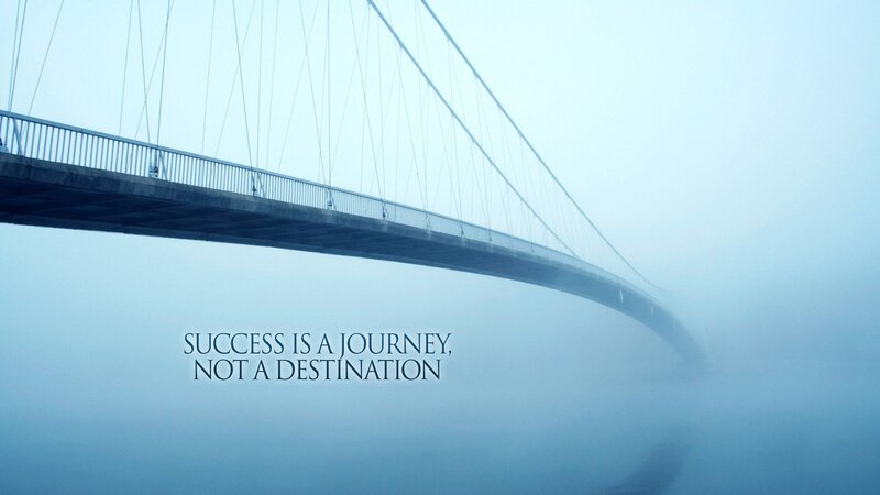 Suspension Bridge in Fog — Text