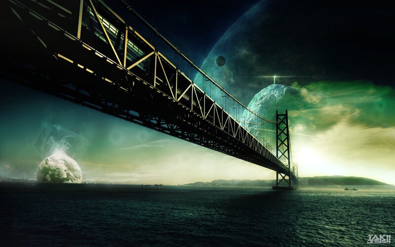 Suspension Bridge in Space