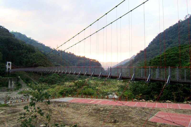 Suspension Bridge in Valley