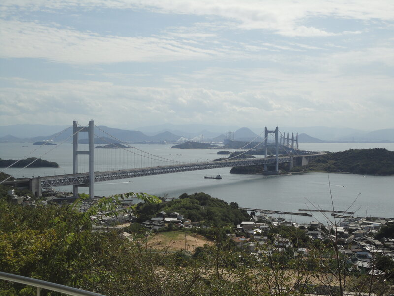 suspension bridge over a bay